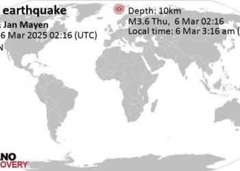 Moderate mag. 4.0 earthquake – Svalbard Region on Saturday, Sep 7, 2024, at 01:57 pm (Longyearbyen time) – VolcanoDiscovery