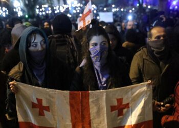 Georgia sees 3rd night of protests against ruling party’s suspension of EU talks – PBS