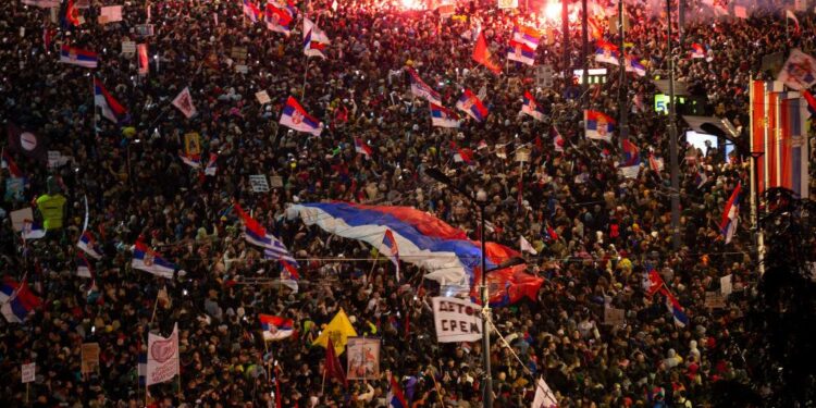 Serbia protests demand accountability one year after deadly roof collapse – Reuters